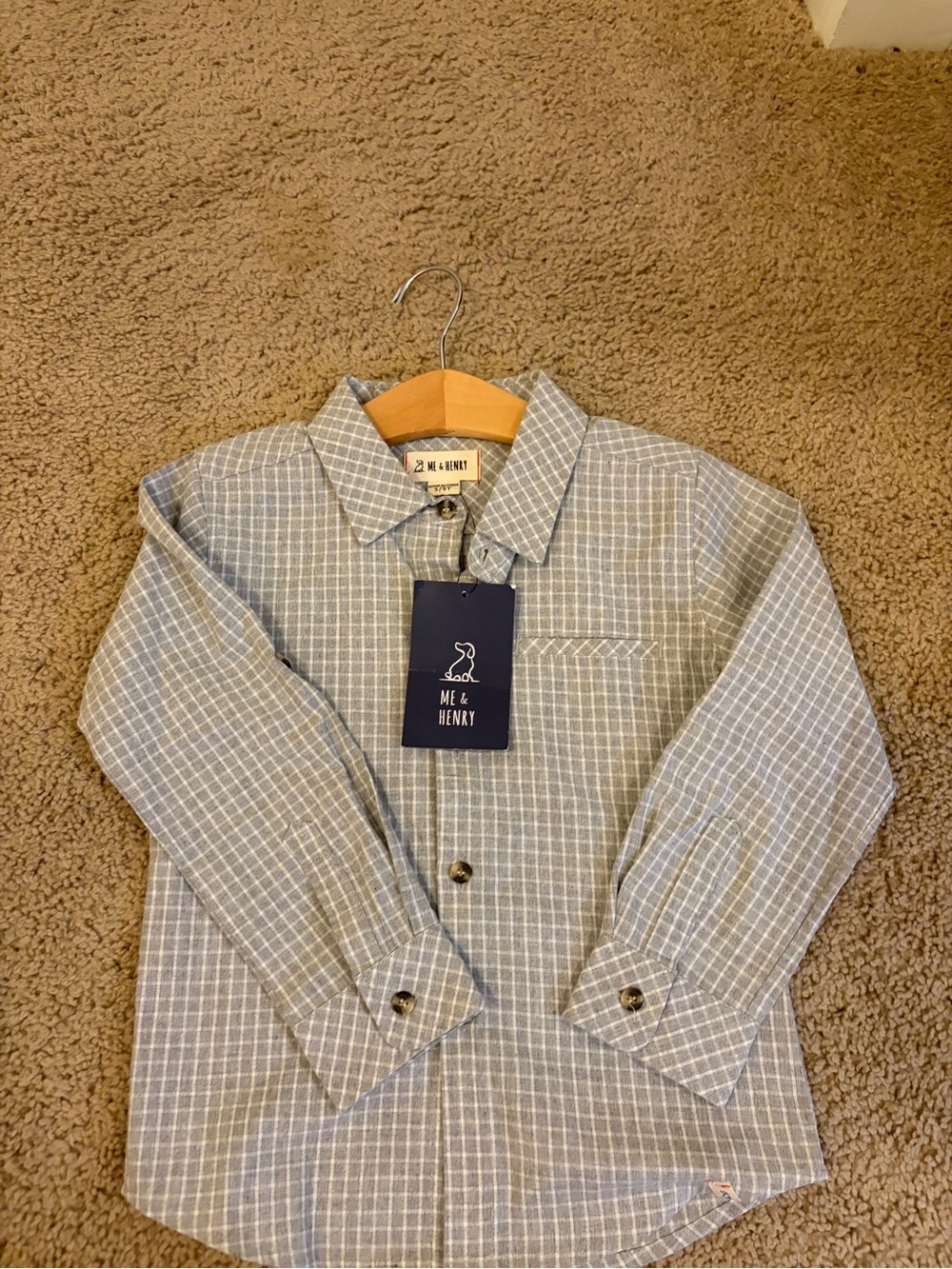 Me & Henry Blue Plaid Button-Up Shirt